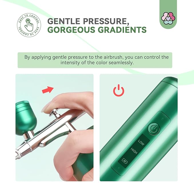 SAVILAND Airbrush for Nails Kit: Professional Cordless AirBrush Kit Portable Fast DIY Makeup Gel Nail Polish Nail Supplies for Nail Decorating French Nail Painting Nail Art Nail Tech Must Have