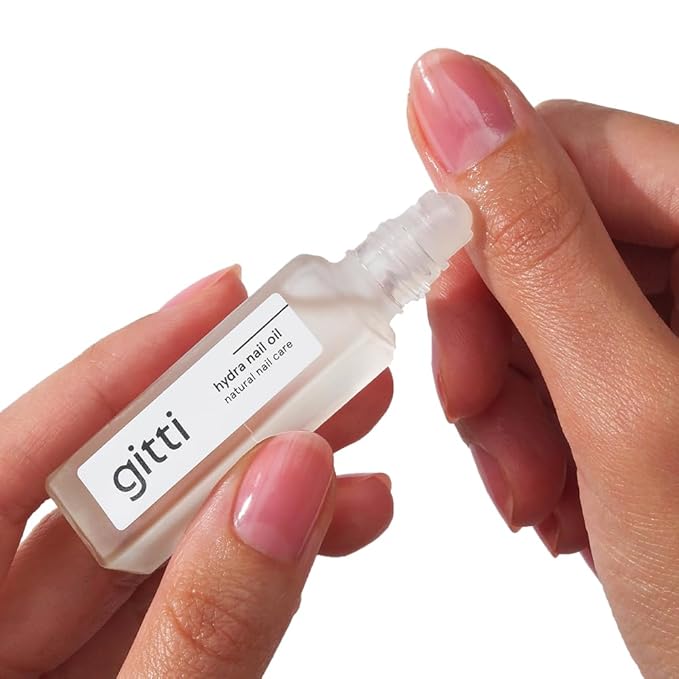 gitti Hydra Nail Oil I Natural Nail Care, Non-Toxic, 99.4% Natural Origin, 30-Free, Plant-based, Cruelty-Free, Nourish and Soothes Nails and Cuticles, Roll-on Applicator, 0.24 Fl Oz
