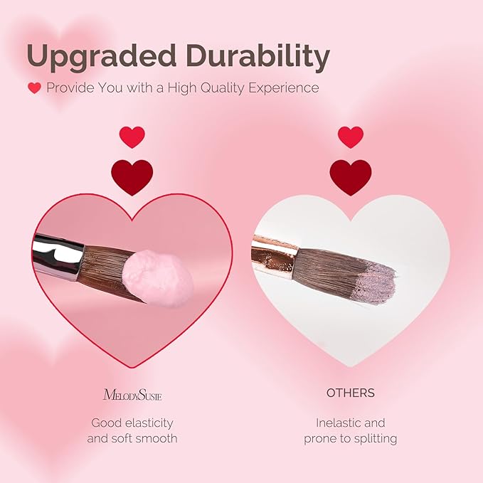 MelodySusie 4Pcs Acrylic Nail Brush Set, Size 8/12/14/16 for Acrylic Powder Nail Extension and 3D Nail Carving for DIY Home Salon