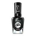 Sally Hansen Miracle Gel Salon Quality Nail Polish | Gel-Like Formula, Two-Step System, No UV Light Needed, Long Lasting | Opaque, | Opaque, Glossy | 849 Onyx-Pected | Black Nail Polish