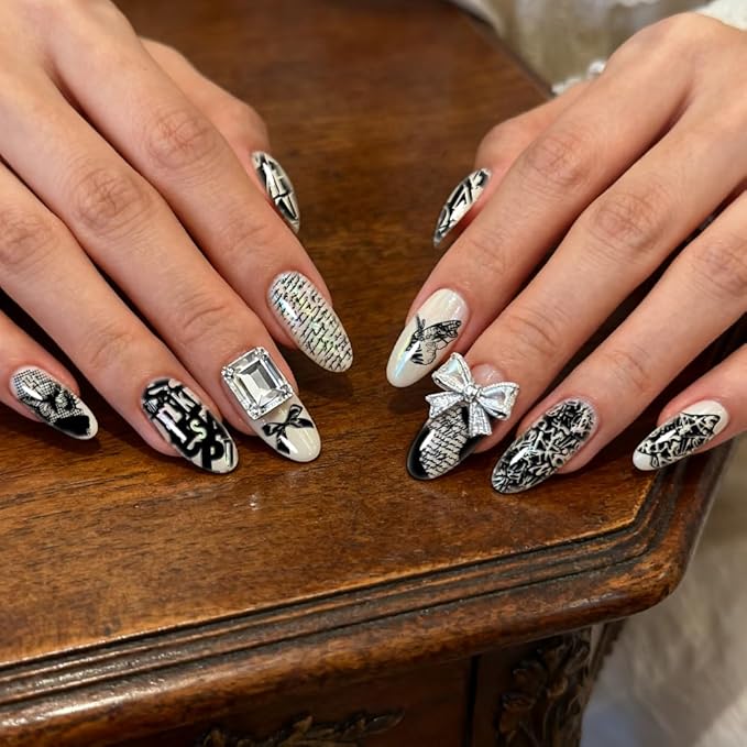 PH PandaHall 3pcs Vintage Texture Nail Stamping Plate Graffiti Text Nail Art Stamper Butterfly Nails Arts Stencils Rose Flower Nails Design Stamp Manicure Image Plates for Women Manicure Salon Print