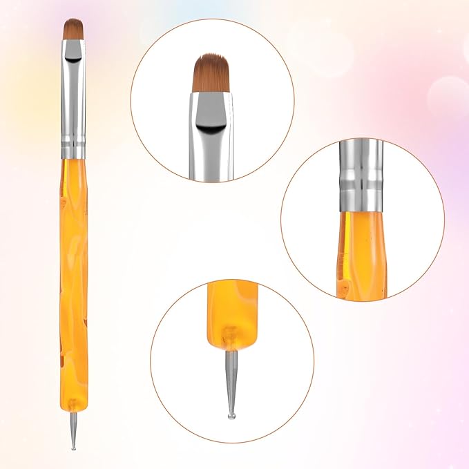 4 PCS Nail Art Brushes Set, Multifunctional Nail Brushes for Nails Art Design Brush Gel Nails Brush, Dotting Pens Professional Tools for Drawing Painting 3D Design Salon & DIY Christmas Gift