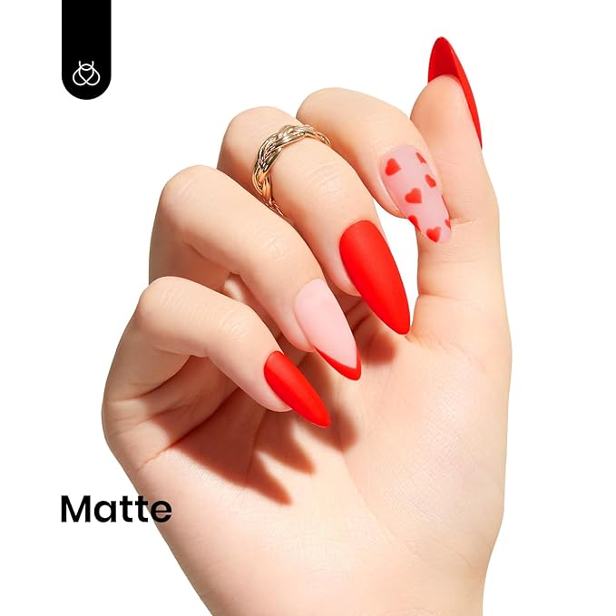 Beetles Red Gel Nail Polish - 15ml Orange Red Gel Nail Polish Soak Off LED UV Manicure Art Design Salon at Home DIY Gift for Women