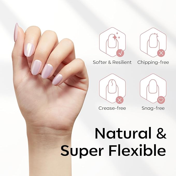 Modelones Extra Short Oval Round Nail Tips - 510Pcs Soft Fake Nails Tips Gel Pre-shaped Half Matte Full Cover No Filed False Extension Manicure Salon DIY at Home 15 Sizes