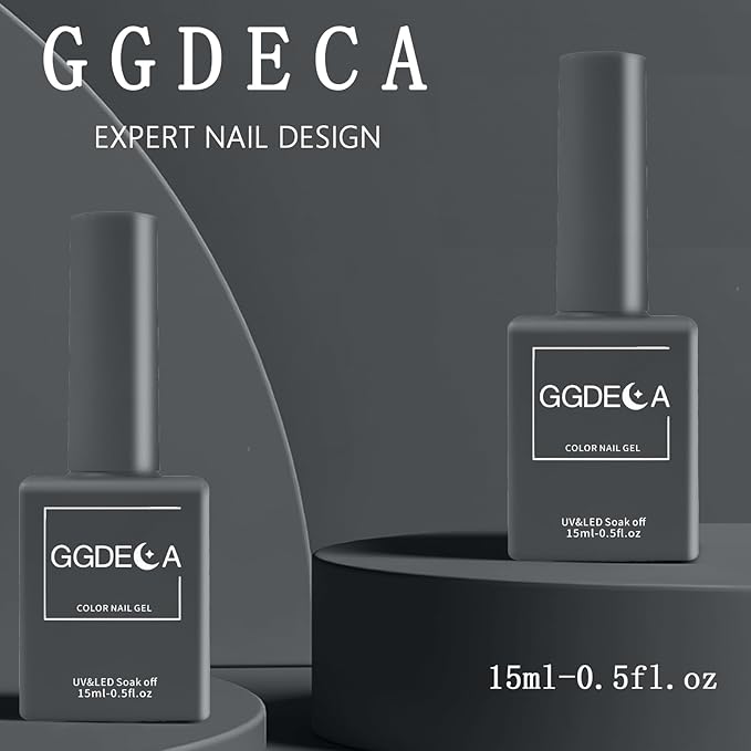15ml Grey Gel Nail Polish, Dark Grey Gel Polish, Same Color Same Bottle, High Gloss U V Soak Off Nail, DIY Sparkle Manicure Salon