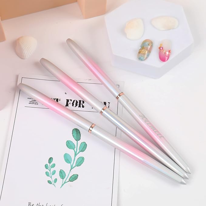 Acrylic Nail Brush Size 12, 100% Pure Kolinsky Nail Art Brush, Sturdy Handle Acrylic Powder Design Tools for Professional Manicure DIY Home Salon (12#)