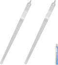 Sibba 2 Pcs Diamond Deb Nail File, 6 Inch Stainless Steel Metal Nail Files with Sharp Pointed Tip, Double Sided Manicure Pedicure Tools for Natural Acrylic Gel Nails Salon Home