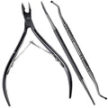 Teenitor Ingrown Toenail Removal Kit, Ingrown Toenail Treatment, Ingrown Toenail File and Lifters, Ingrown Toenail Clippers, Cuticle Trimmer Cuticle Cutter, Ingrown Toenail Tools Kit