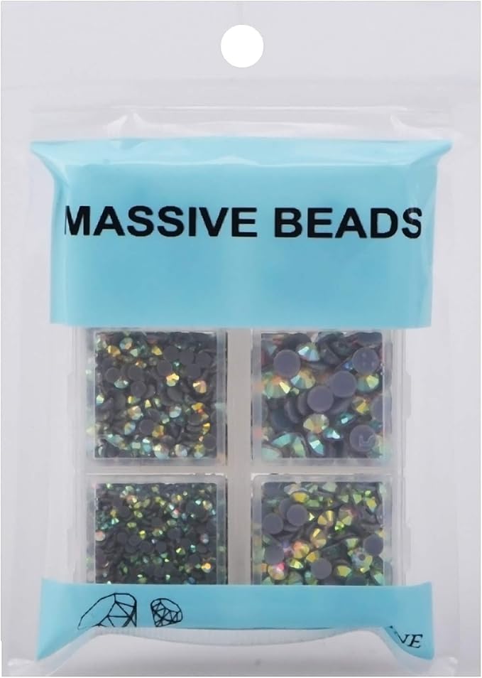 4000pcs Hot Fix Round Crystals Gems Glass Stones Hotfix Flat Back Rhinestones (Crystal AB)