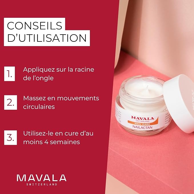 Mavala Nail Care Nailactan Nutritive, Nail Cream In Jar, Supports Damaged Nails, Nourishing, Moisturizing Nail Care Cuticle Cream, Promotes Nail Growth, 0.5 Ounce Jar