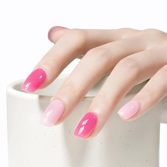 MAYCHAO 15ML Jelly Creamy Pink Gel Nail Polish 1Pc Milky Pink Gel Polish Soak Off UV LED Translucent Nail Polish Nail Art Starter Manicure Salon DIY at Home, 0.5 OZ
