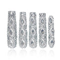 2025 Pure Shine 3D Crystal Nails – Handmade Long PMMA Press-Ons with Box (Full Diamond, Long)