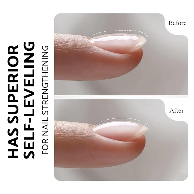 Vishine Beige Milk Rubber Builder Base Gel Nail Polish, 6 in 1 Builder for Strengthen Apex Building Extension Long Lasting Protect U V Cured Color Based Manicure for Fragile Nails Art Home Salon R062