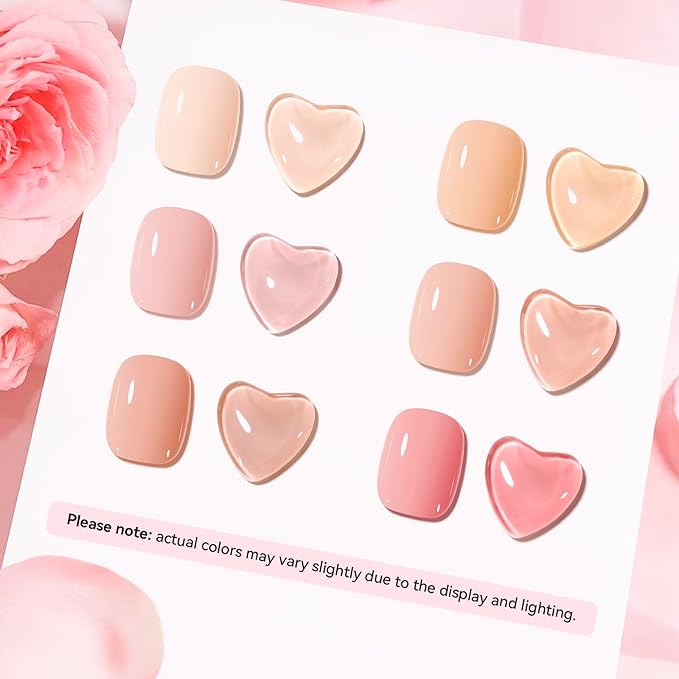 Nude Nail Polish Kit - 6 Colors Beige Nude Pink Neutral Rose Light Beige Quick Air Dry Nail Polish Non Gel, Salon-Quality, Vegan Cruelty-free Neutral Skin Tones Nail Art DIY Gift for Women