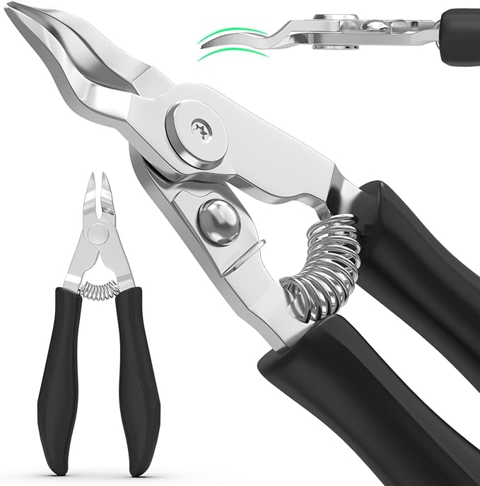 5-in-1 Toenail Clippers for Seniors with Thick & Ingrown Nails – Professional Pedicure Kit with Long Handle Nail Cutter, Slanted Curved Blade, Nail File & Lifter – Gift Set with Leather Case
