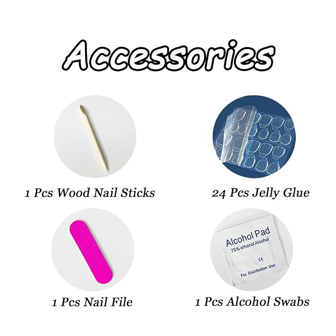 Handmade Press on Nails Medium Coffin White French Acrylic Nails 3D Flower Embossed False Nails Reusable 3D Flower and Pearl for Girls Manicure Art Decoration Accessories (Size M)