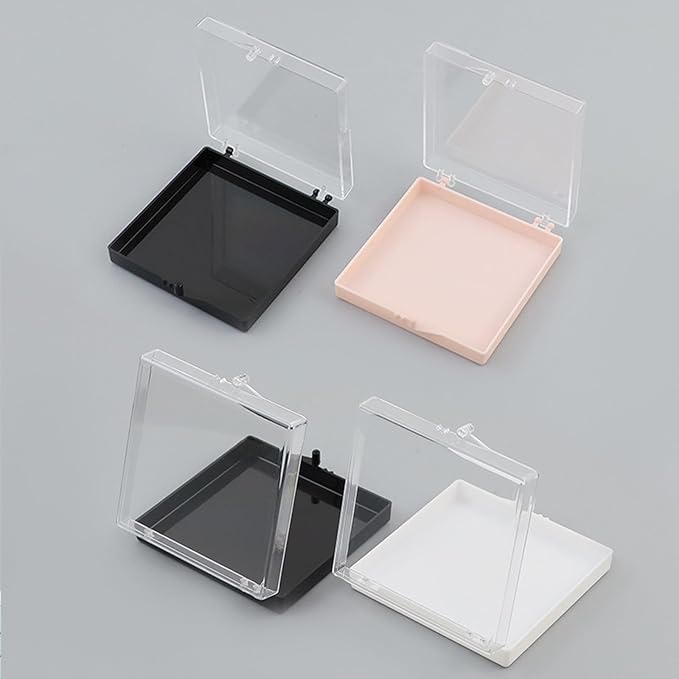 12PCS Press On Nail Packaging Storage Box,Square Plastic Nail Case Storage Display Box for False Fake Nails Press on Nails Organizer for Small Business Home Nail Salon Use