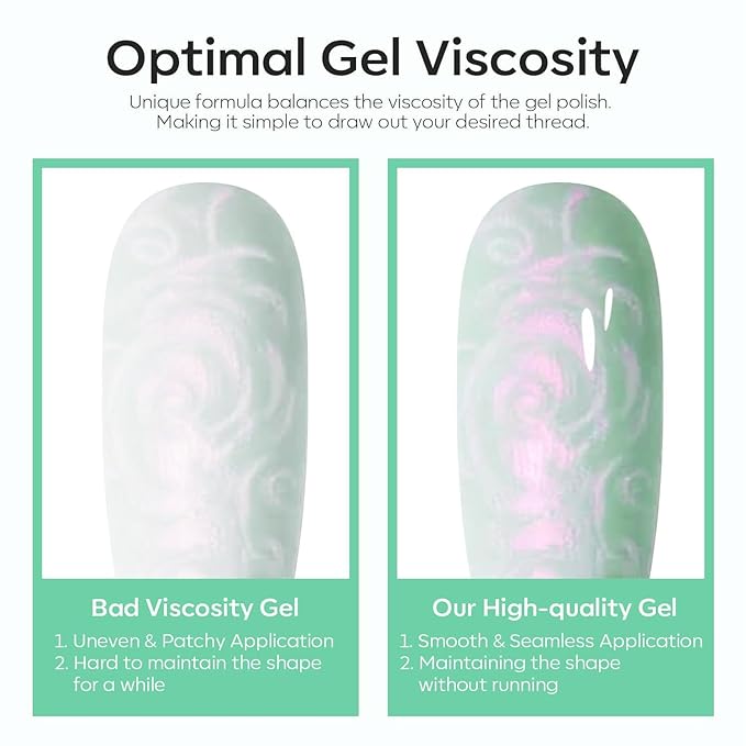 modelones Glitter Gel Nail Polish Pastel Pink-Green Gel Nail Polish Soak-Off UV Gel Polish - 28+ Days Long-Lasting Salon-Quality Nail Art for Spring DIY Manicure & Gift 15ML