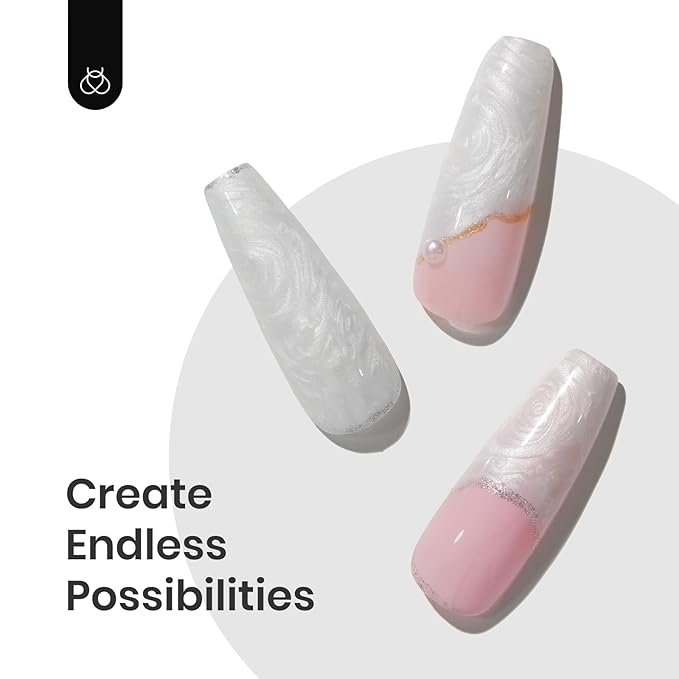 Beetles Pearl White Gel Nail Polish - 15ml Pearl Shimmer White Mermaid Pearlescent Shell Nail Gel Polish Soak Off Uv Led Curing Requires Manicure Salon DIY Home Gifts for Women