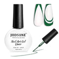 JODSONE Dark Green Swirl Nail Art Liner Gel Polish,10ml Classic Color 3D Nail Art Pens Effect Nail Print Design with Thin Brush for French Tips Manicure Painting DIY at Home - LB13