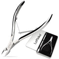 LePinko Professional Cuticle Trimmer with Cuticle Pusher, Super Labor-saving Dead Skin Nippers, Sharp Hangnail Remover for Fingernail Toenail, Pedicure Manicure Nail Care Tool for Women Men, 7mm Jaw