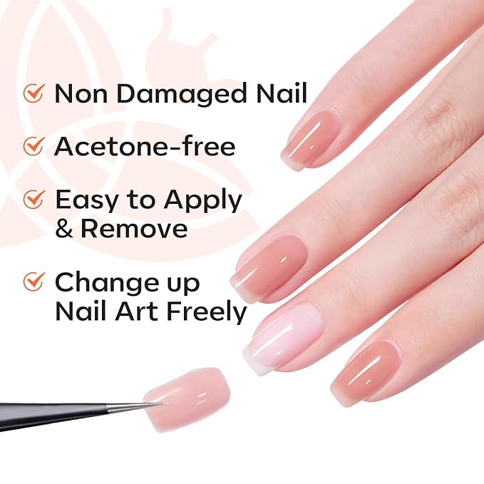 modelones Non-U V Peel off Gel Base Coat, Quick Dry Peelable Base Coat for Gel Nail Polish Beginner Friendly Gentle Protection for Thin & Weak Nails,10ml