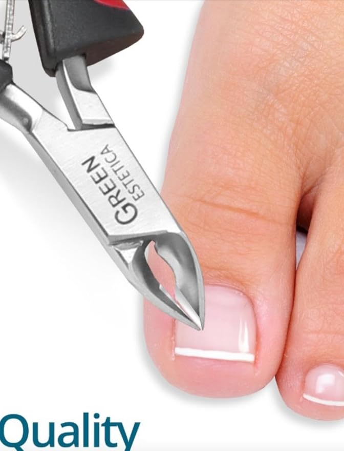 Premium Cuticle Trimmer Stainless Steel Nipper – Sharp Blades with Double Spring – Manicure Pedicure Tool for Home and Salon (Black/Red)