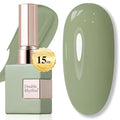 Double Rhythm 15ML Gel Polish Pure Sheer Same Color Same Bottle Soak Off Gel Polish Art Manicure Salon DIY at Home for Women (Sage Green-A1463)