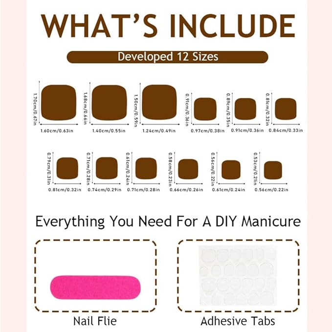 48Pcs White French Tip Press on Toenails Press on Nails Long Square Fake Nails with Design Skin Tones Glue on Nails Nude False Nails Glossy Reusable Summer Nails Toenails for Women Manicure