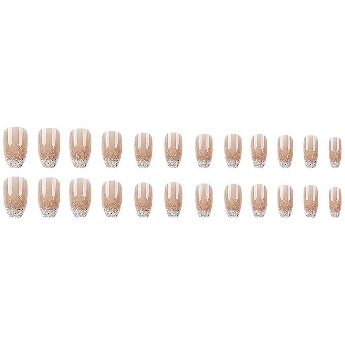 RTKHFZE Medium Press on Nails,Coffin Fake Nails,Ballerina Press on False Nails, Medium Nails Press Ons,with Designs Nails Acrylic Nails,Full Cover Glue on Nail for Women Manicure