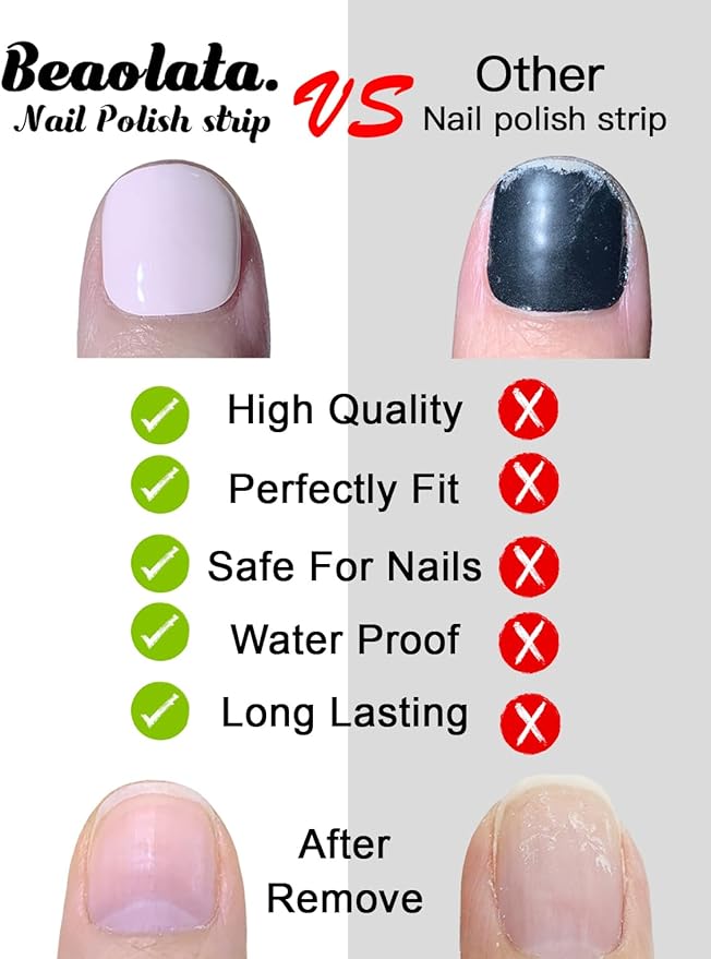 Nail Polish Strips, 32PCS Salon Quality Wraps, Long Lasting Gel Nail Stickers for Women Easy Apply& Remove (Bronze Glow)