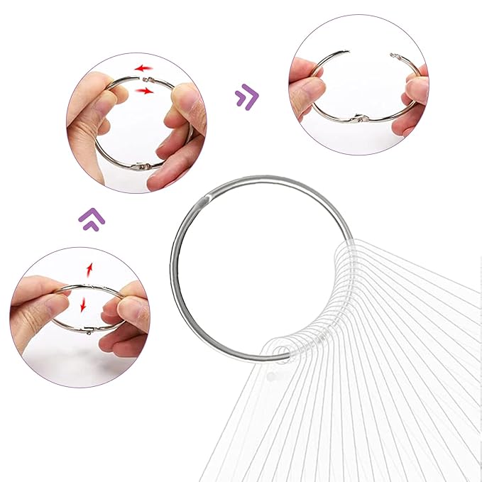BQAN 200 Pcs Nail Swatch Sticks with Ring, Nails Art Display/Nail Practice Sticks for Home or Salon Use, 4 Pack Number Stickers