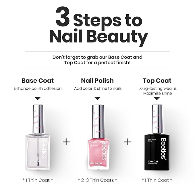Beetles Nail Polish Set, 6 Colors Pearl Nail Polish Kit Pastel Pearl Shimmer Pink Orange Blue Green Dreamy Swirl Quick Dry Fingernail Polish Gifts for Women Salon DIY Manicure Kit
