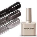 MAYCHAO 15ML Jelly Black Gel Nail Polish 1Pc Transparent Clear Black Gel Polish Soak Off UV LED Translucent Nail Polish Nail Art Starter Manicure Salon DIY at Home, 0.5 OZ