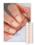 Semi Cured Gel Nail Strips | Built-In Gel Top Coat | UV Light Required | Salon Quality, Easy Application And Removal (Nude With Gold Trim)