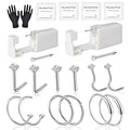 Yugui Nose Piercing Gun Kit 20G Nose Piercing Rings, Nails with Nose Piercing Guns Disposable Piercing Clamps Gloves Clean Pads for Beginners Home DIY Self Body Piercing Tools Kit Supplies