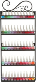 DAZONE Nail Polish Wall Mounted Rack Organizer Holds 50 Bottles Nail Polish Shelf Black