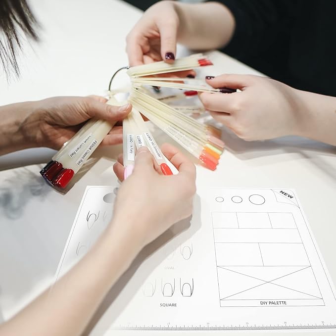 Uonlytech Acrylic Nail Training Mat Silicone Trainer Sheet for Application Practice As Shown