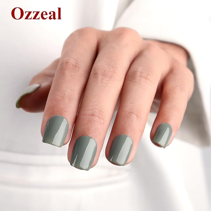 Gel Polish, 15ml Sage Green Gel Nail Polish Autumn Winter Art Starter Manicure Salon DIY at Home Soak off LED UV