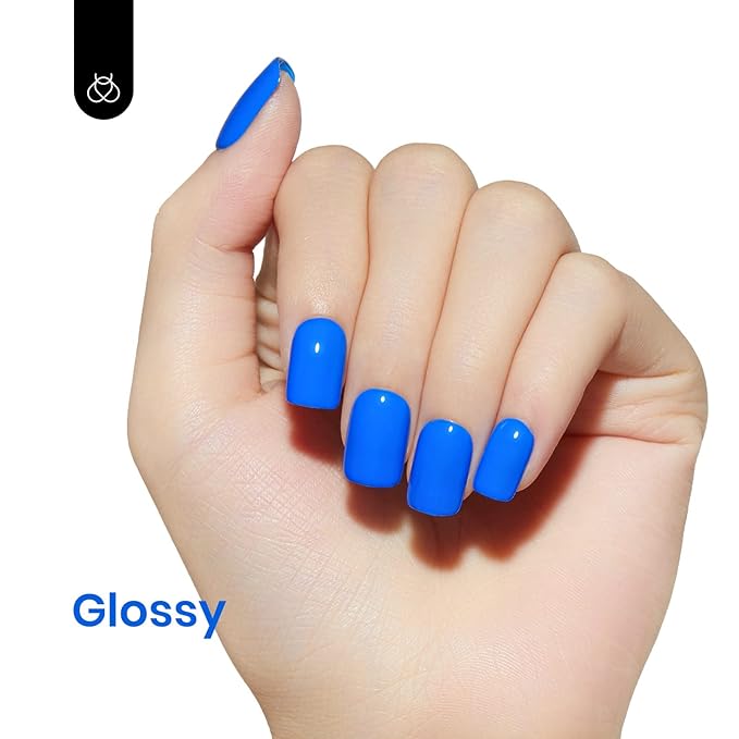 Beetles Blue Gel Nail Polish, 15ML Electric Punk Bright Blue Gel Polish, Soak Off Uv LED Spring Nails Art DIY Manicure Gift for Women & Girls