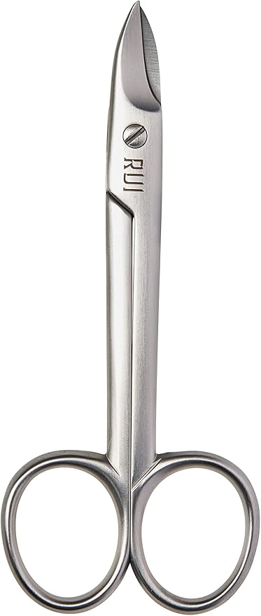 Rui Smiths Pro Precision Toenail Scissors | Stainless Steel Pedicure Trimmer Cutter with Micro-Serrated, Anti-Skid Cutting Edges and Long Handles For Hard Nails | Made in Solingen, Germany