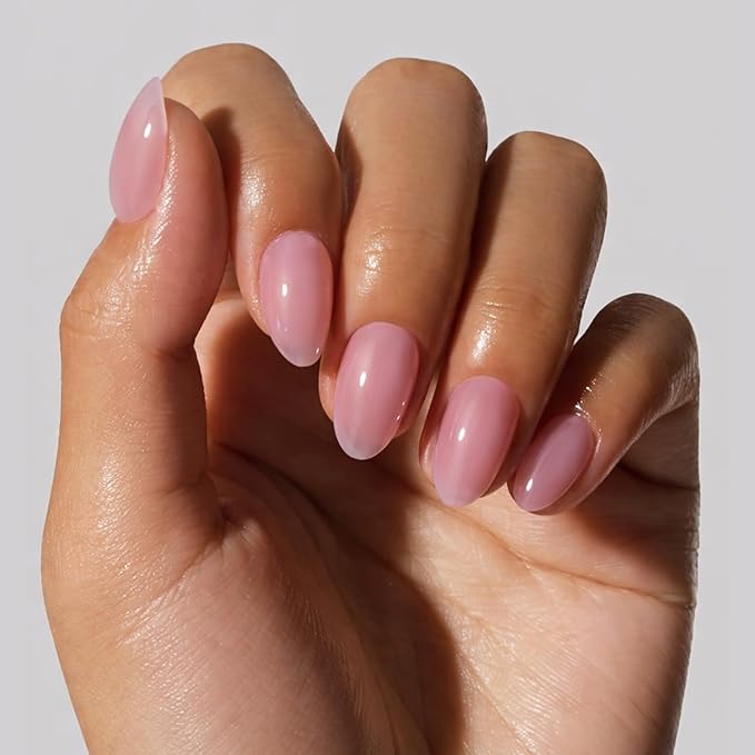 Beetles Tipex Lite Instant Apex Nail Tips, Short Almond, 16 Sizes | 00–14, Built-in Apex Acrylic Tips for Flat & Natural Nail Beds, Beginner-Friendly Easy DIY Nail Extensions