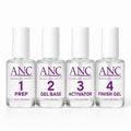 Beauty ANC Nail Dip Powder Liquid System #1-#4 .5oz 14.7 mL 4 Bottles