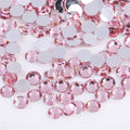 3000 Pieces SS6 2mm Flatback Rhinestones Clear Glass Round Gems Crystals for Nail Art DIY Crafts Clothes Shoes Bags （Light Pink）