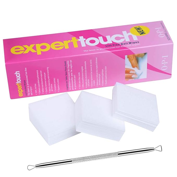 1300 pcs Lint Free Nail Art Gel Polish Remover Cotton Pad Nail Wipe With 2 Pcs Cuticle Double Head Pusher Remover Tool