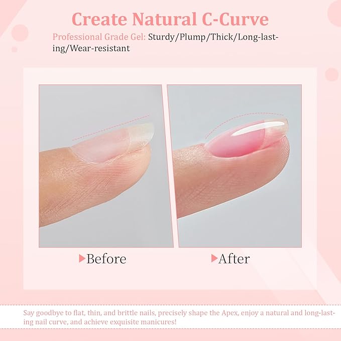 JODSONE 10 Colors Builder Nail Gel Polish Set with Base Coat and Top Coat No Wiping for Nails Strengthener Hard Nail Extension Gel LED Nail Lamp Cured