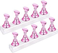 2 Sets Nail Stand for Press on Nails Art Display Practice Fake Nail Tips Holder for Painting Nails Stand Magnetic False Nail Practice Stand for Home DIY Nail Art and Nail Salon, Purple
