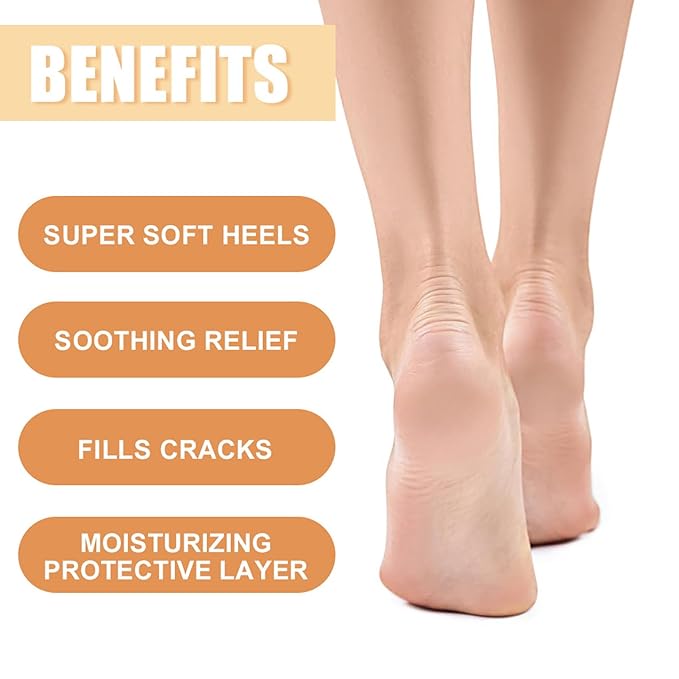 Honey Foot Cream for Extremely Dry, Cracked Skin,Deeply Moisturizing Foot & Hand Balm,Fast-Acting Repair for Rough Heels, Knees, Elbows & Hands for Women & Men - 1.41 oz