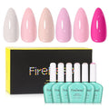 10ml Hema Free Gel Nail Polish Set, Light Pink 6 Colors Gel Polish Kit Nude Pink Manicure Gift for Women Girls