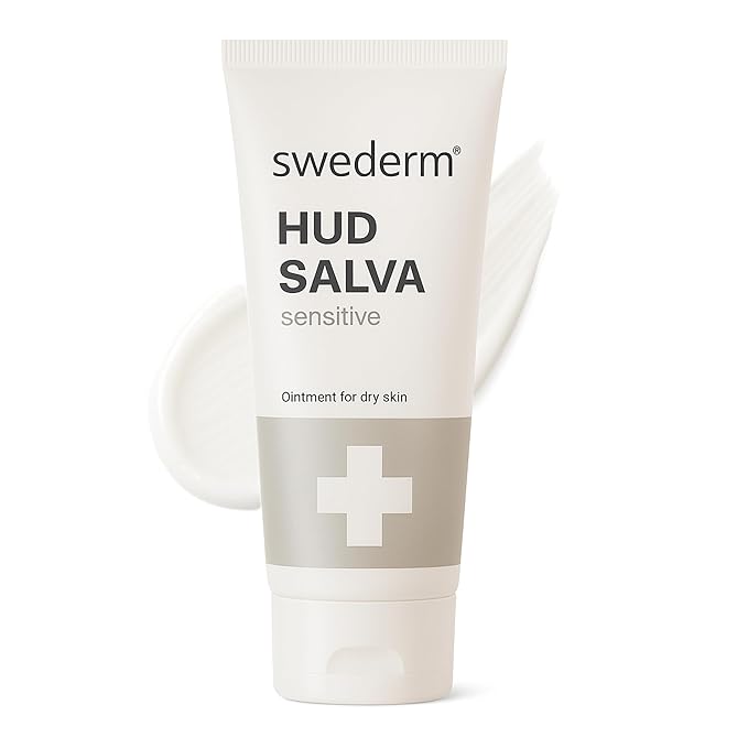swederm Hudsalva Sensitive 3.38 Oz - Foot and Hand Eczema Cream - Healing Ointment with Glycerine - Full Body Moisturizer for Dry Skin and Callus - Quickly Absorbing - Made in Sweden